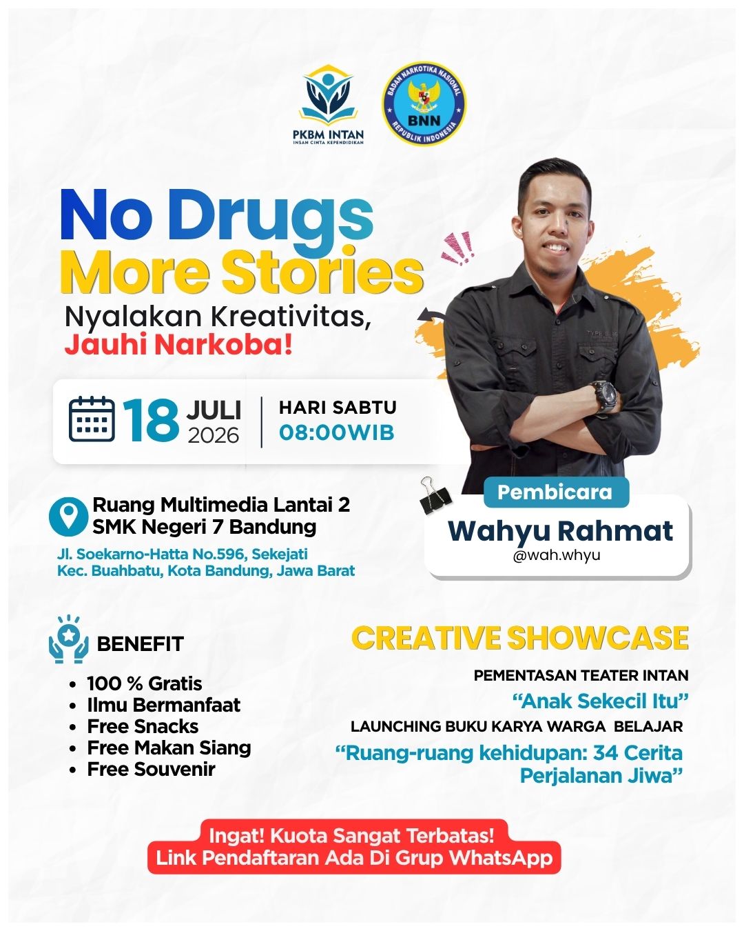 No Drugs, More Stories: Nyalakan Kreativitas, Jauhi Narkoba