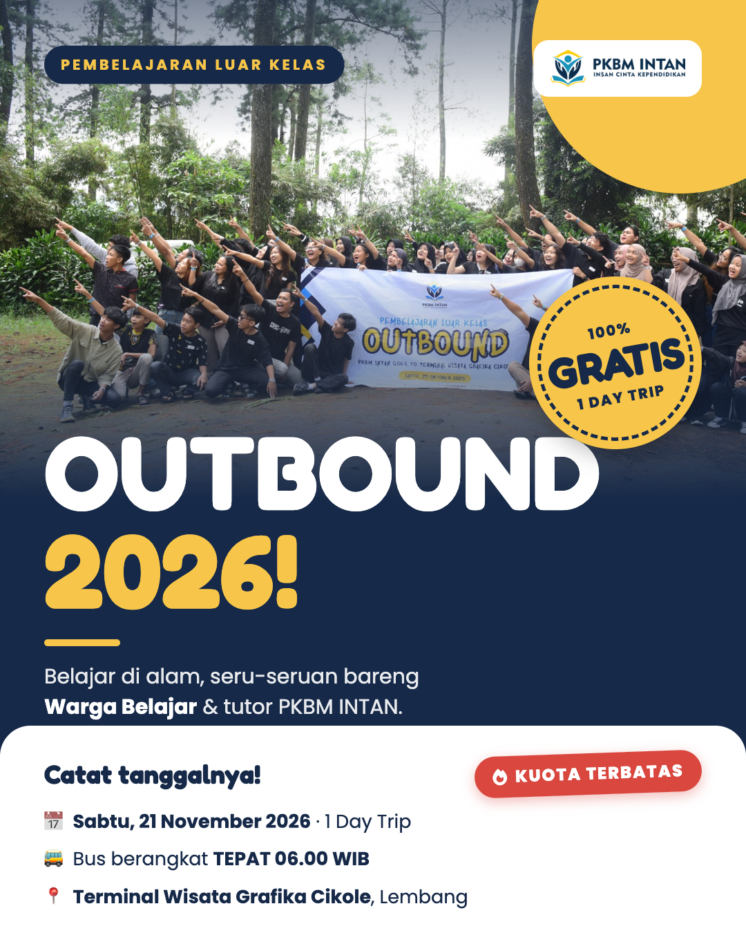 Outbound PKBM INTAN 2026 — Pembelajaran Luar Kelas