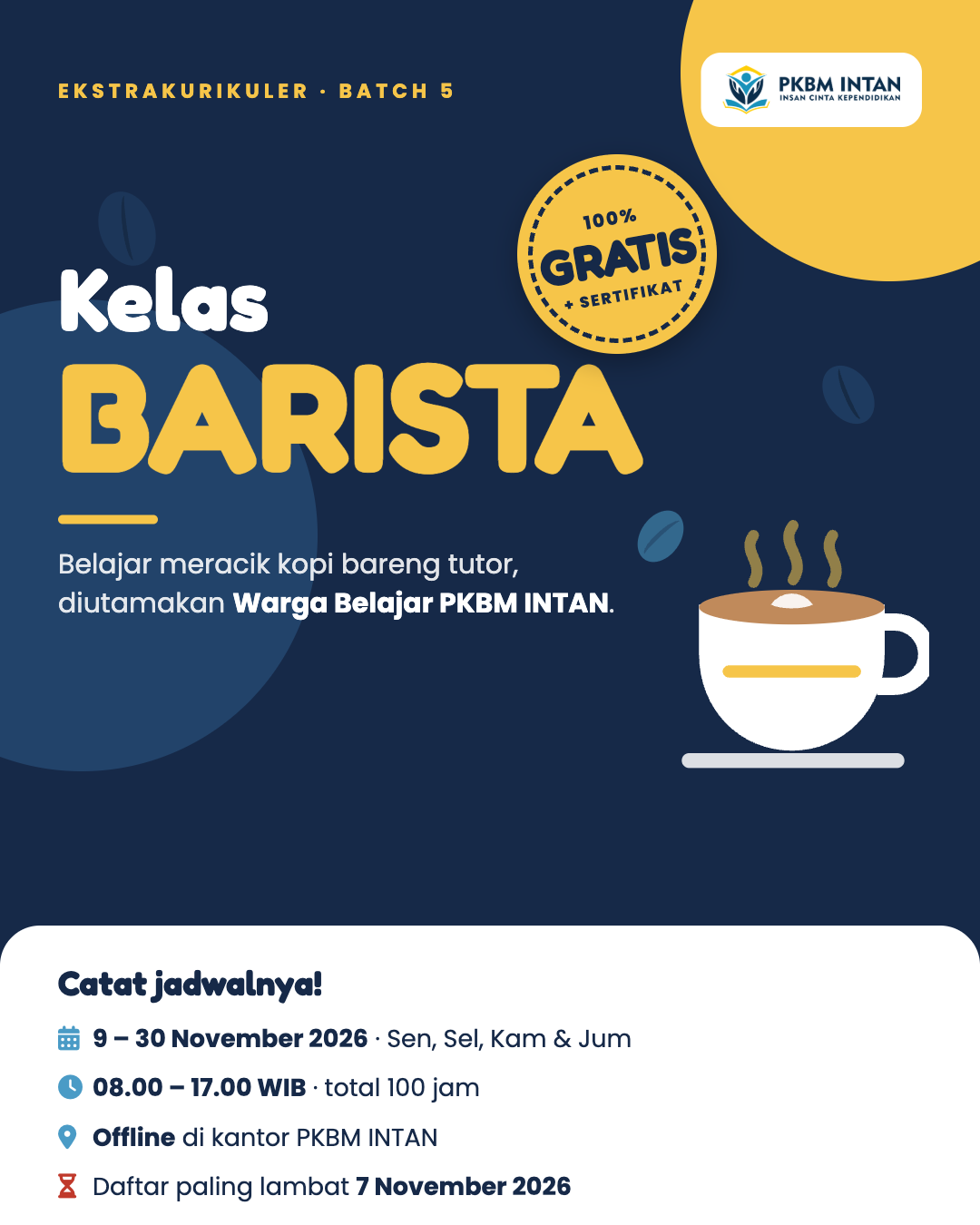 Ekstrakurikuler Barista Batch 5