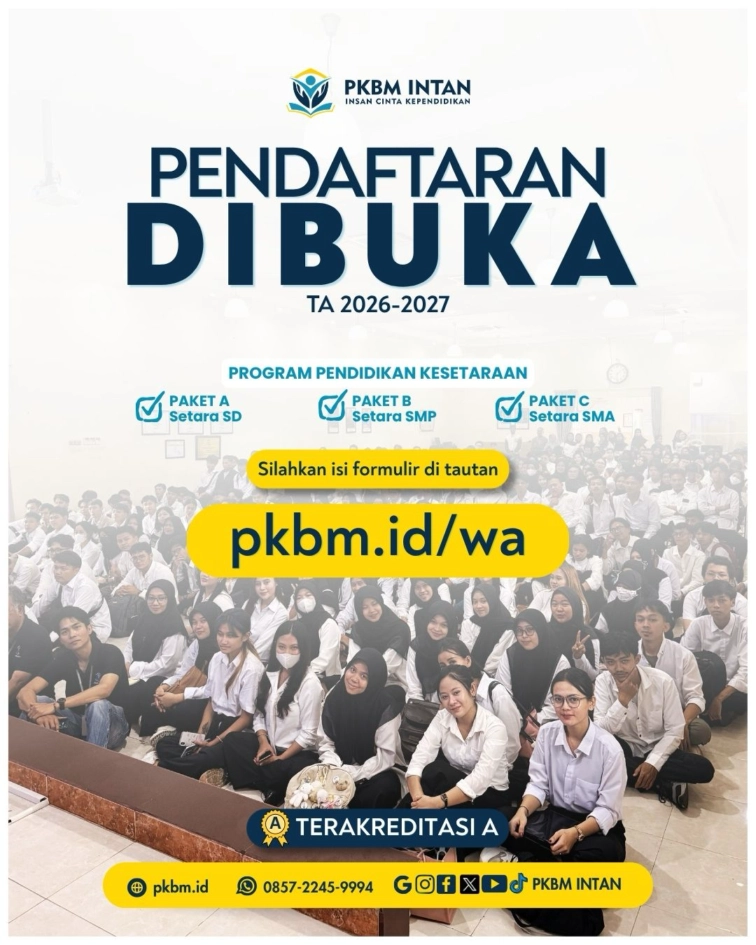 Pendaftaran Paket A, B, dan C 2026 PKBM INTAN