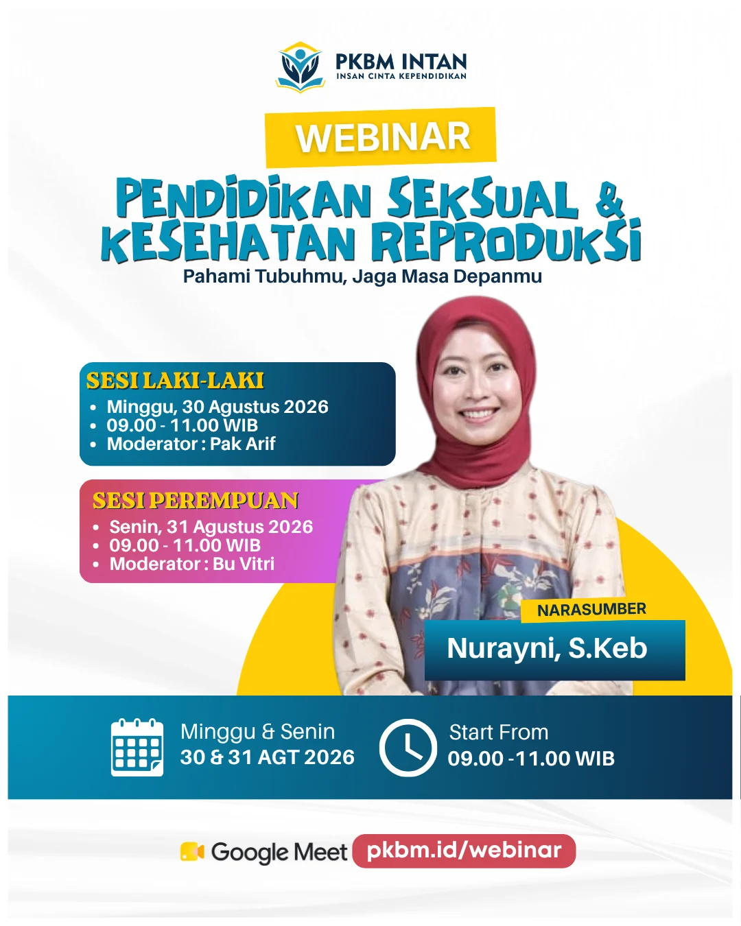 Poster Webinar Sex Education PKBM INTAN